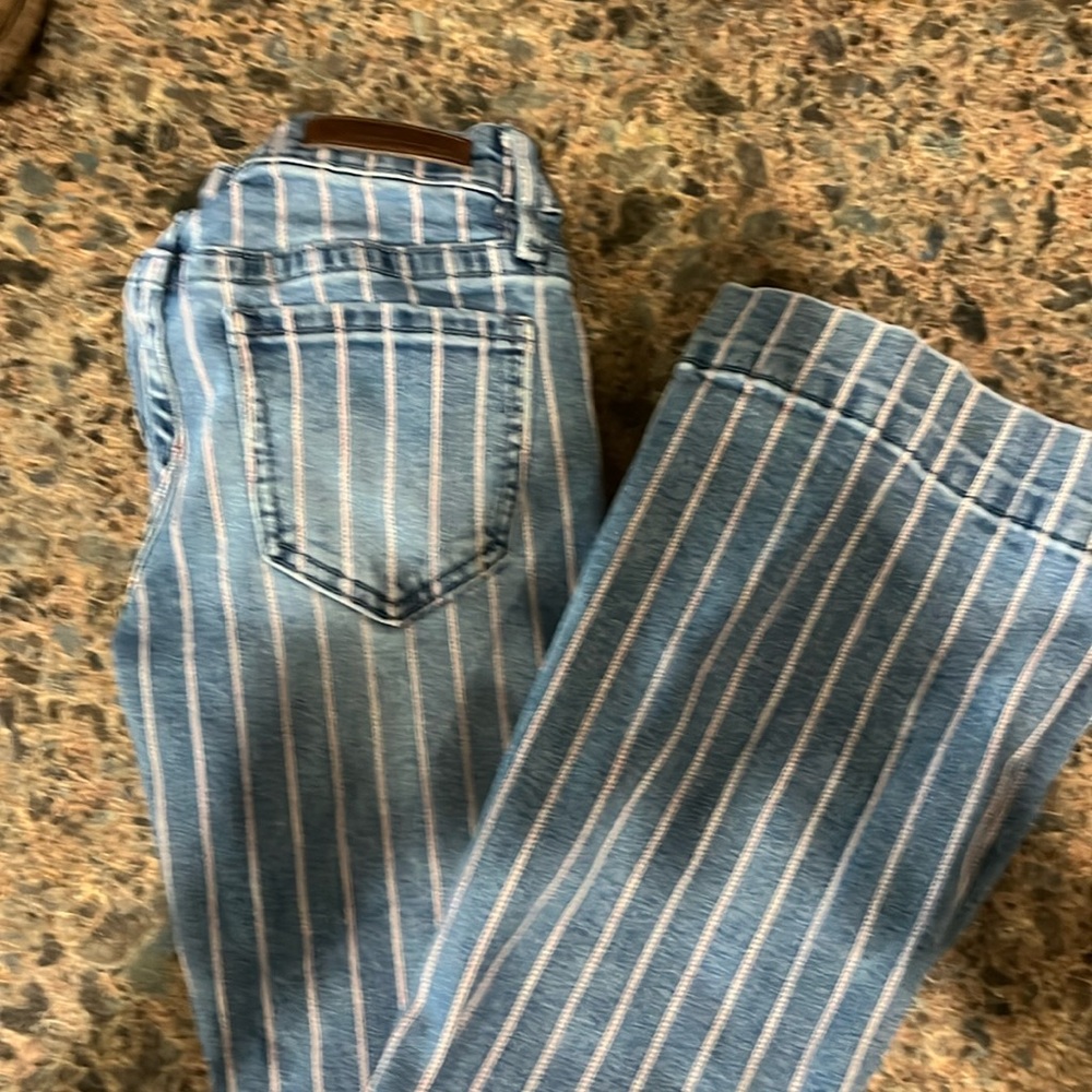 Rock & roll girls denim jeans stripped trouser size 7